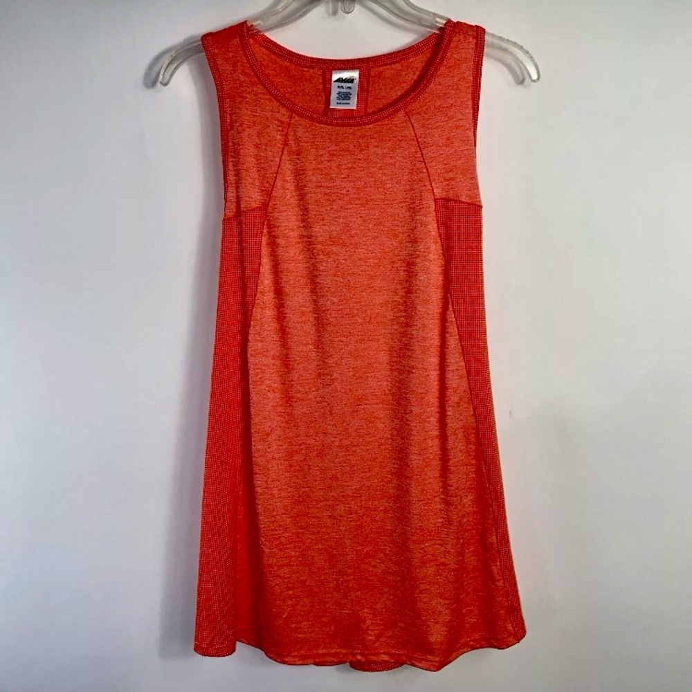 Avia Active Women’s Racer back Workout Tank Top w/ Back Pleat in Orange Sz XXL